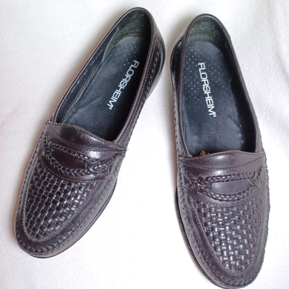Vintage Florsheim Torino Woven Black 8.5D